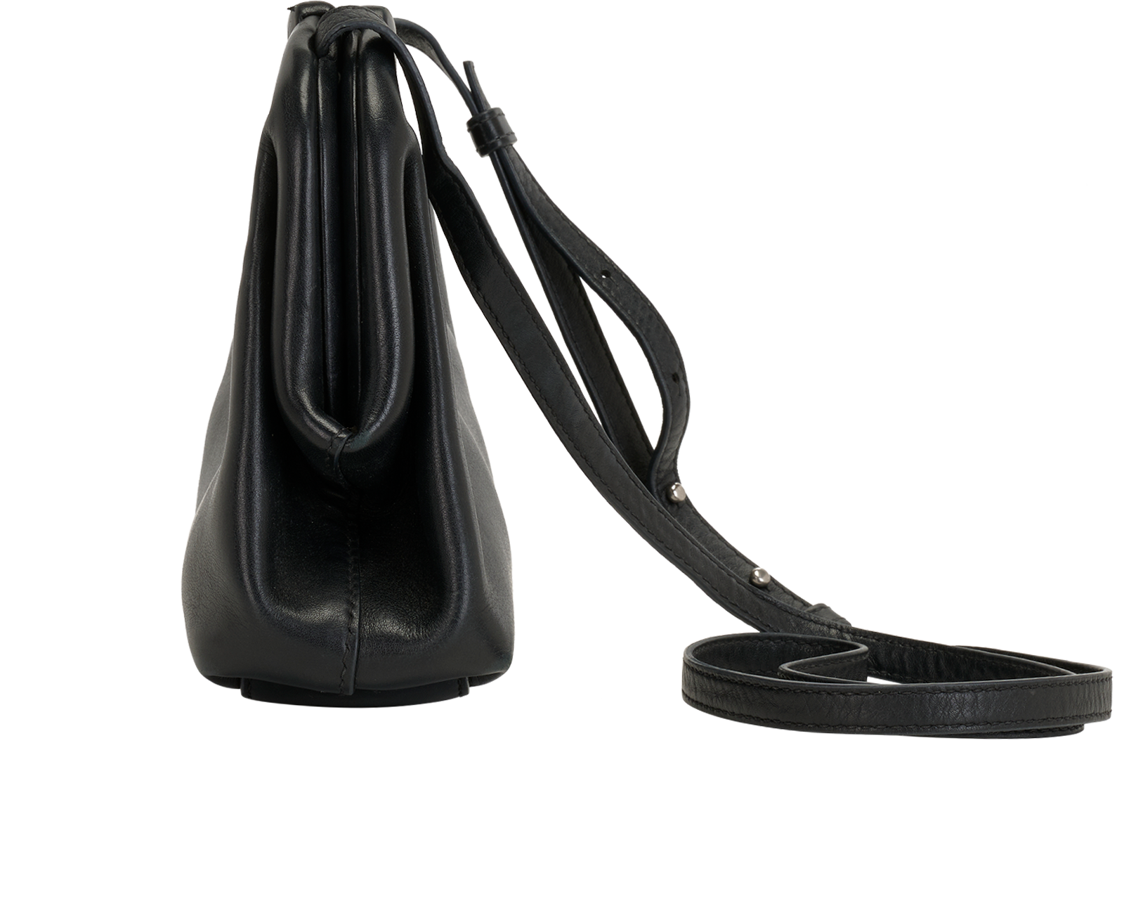 The Point Small, &pound;450, Handbags, Black, Leather, Bottom view